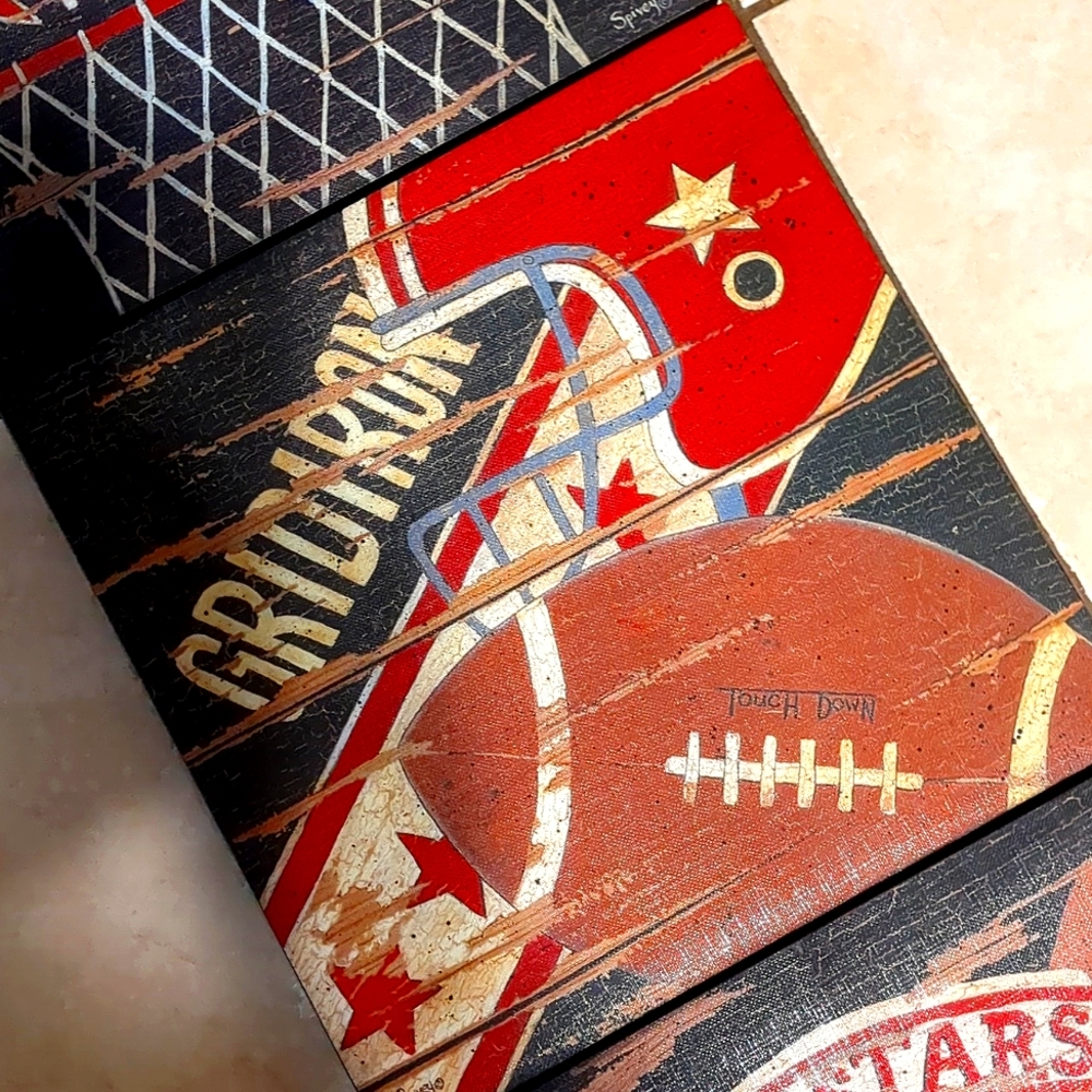3--PIECE SPORTS CANVAS ART - Picture 4 of 6